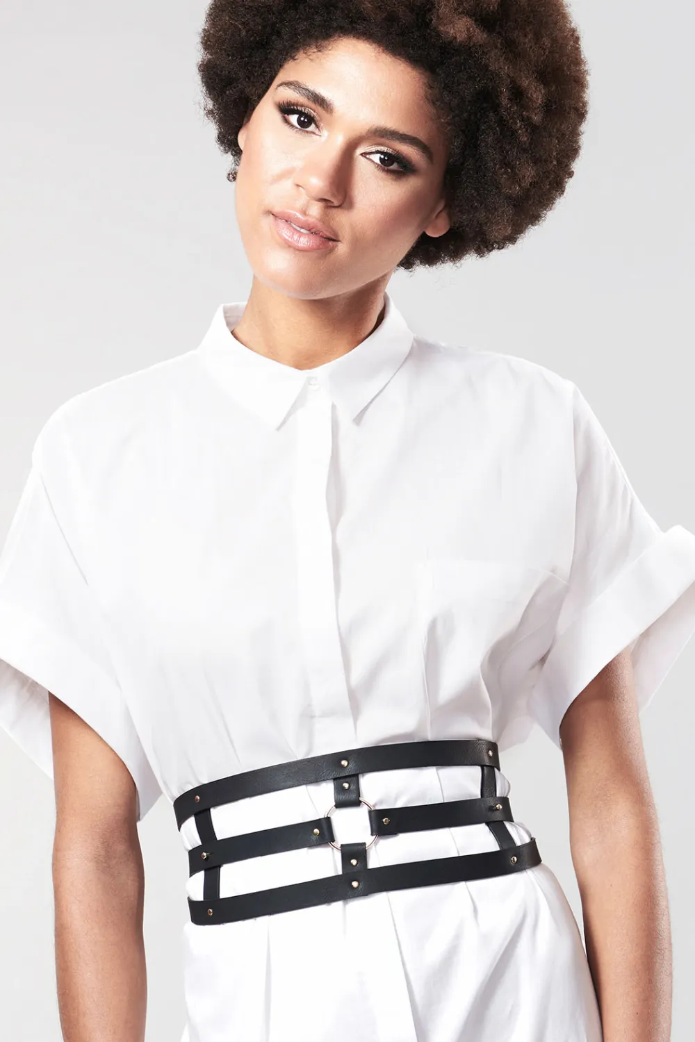 Maze Vegan Leather Wide Belt