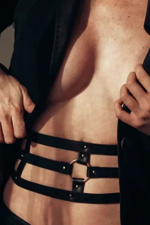 Maze Vegan Leather Wide Belt