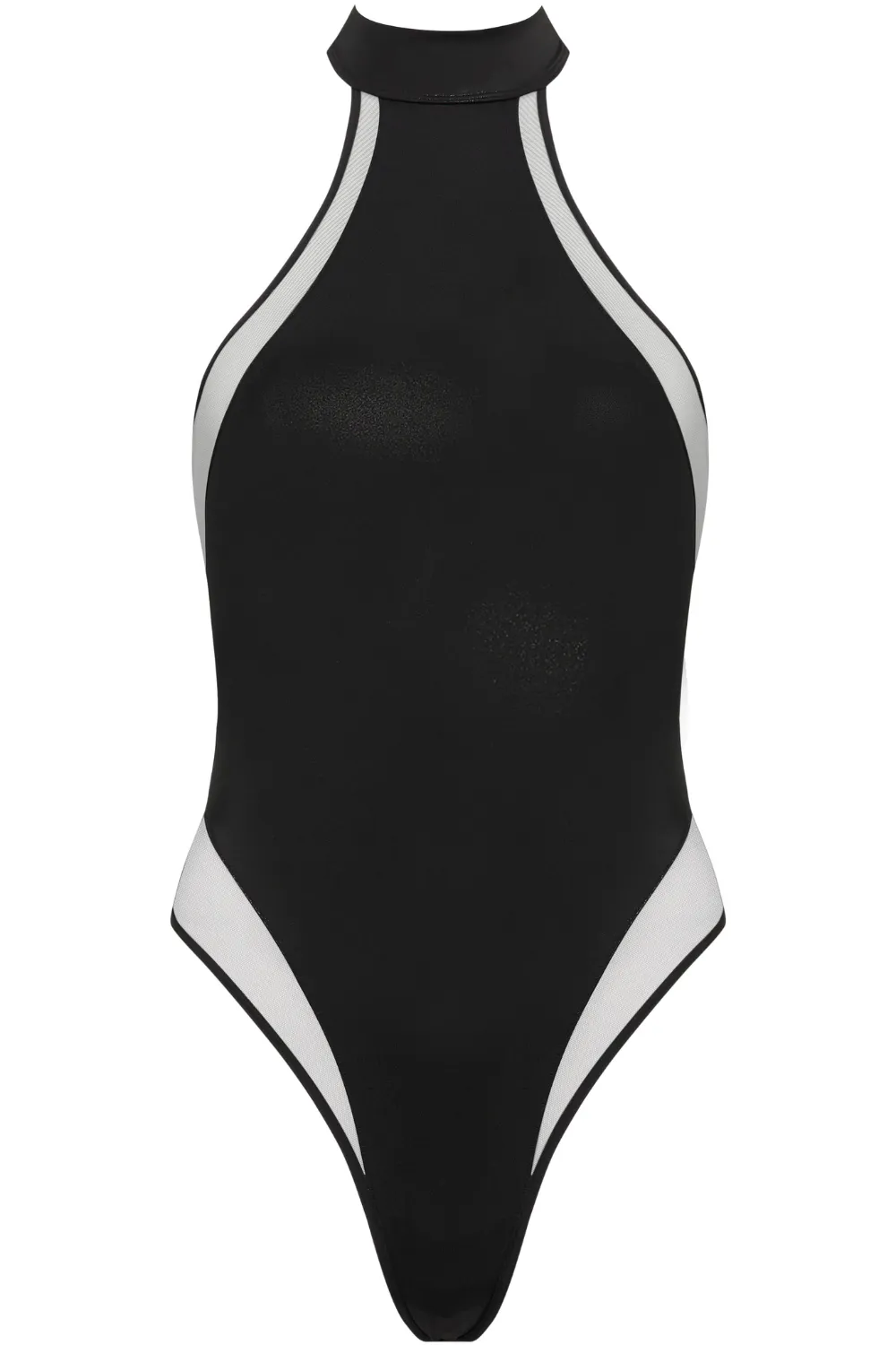 Minuit American Collar Thong Swimsuit in Black