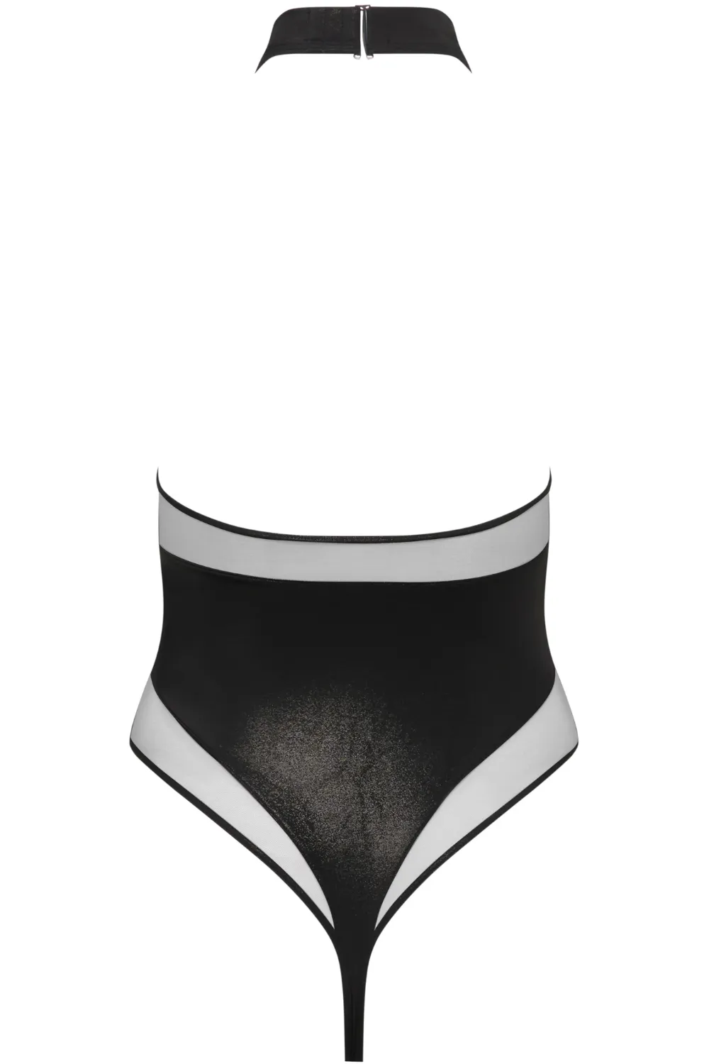 Minuit American Collar Thong Swimsuit in Black
