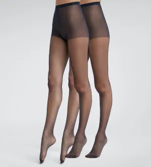 Pack of 2 Ultra resist sheer tights in voile and Marine blue Ultra Resist lycra