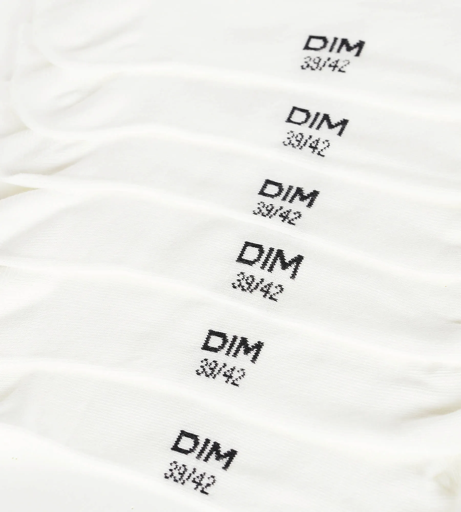 Pack of 3 Women's Short Socks White Dim Cotton