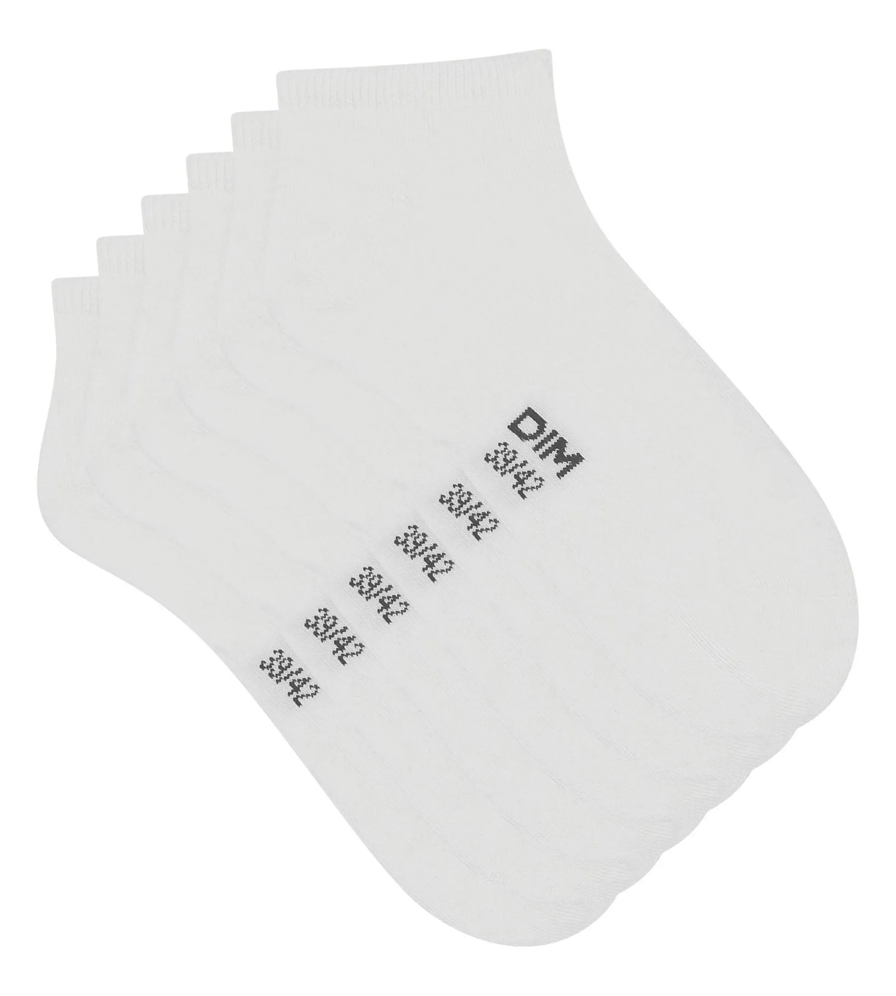 Pack of 3 Women's Short Socks White Dim Cotton