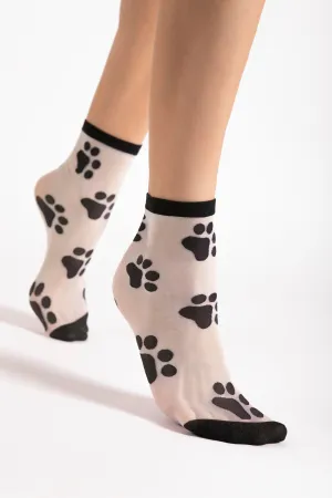 Pawpaw Socks 20 Denier in Black/White