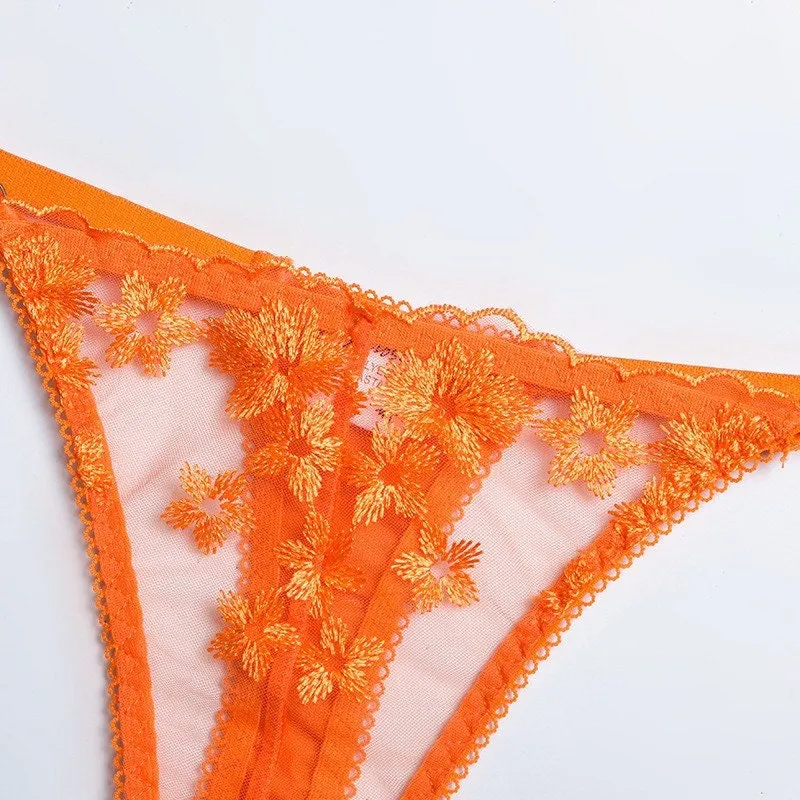 Pumpkin Spice Orange Lingerie Set
