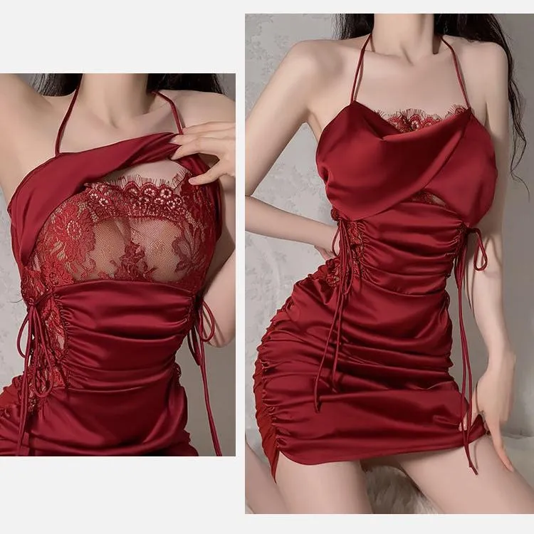 Rouge Enchanté Satin Lingerie
