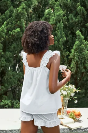 Ruffled Cotton Lounge Set