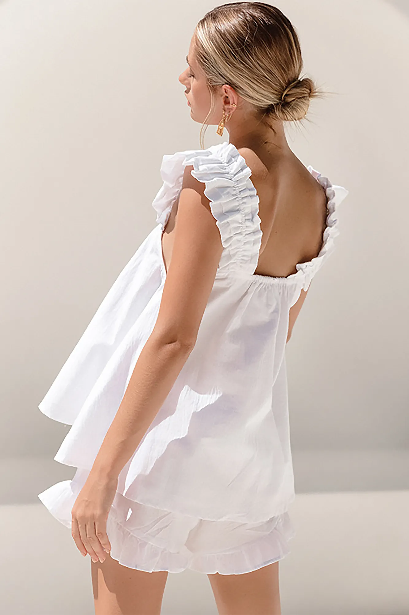 Ruffled Cotton Lounge Set