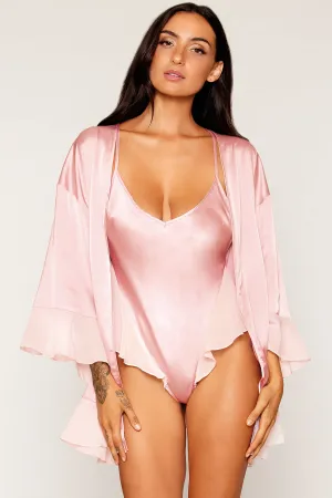 Satin Robe & Teddy Set
