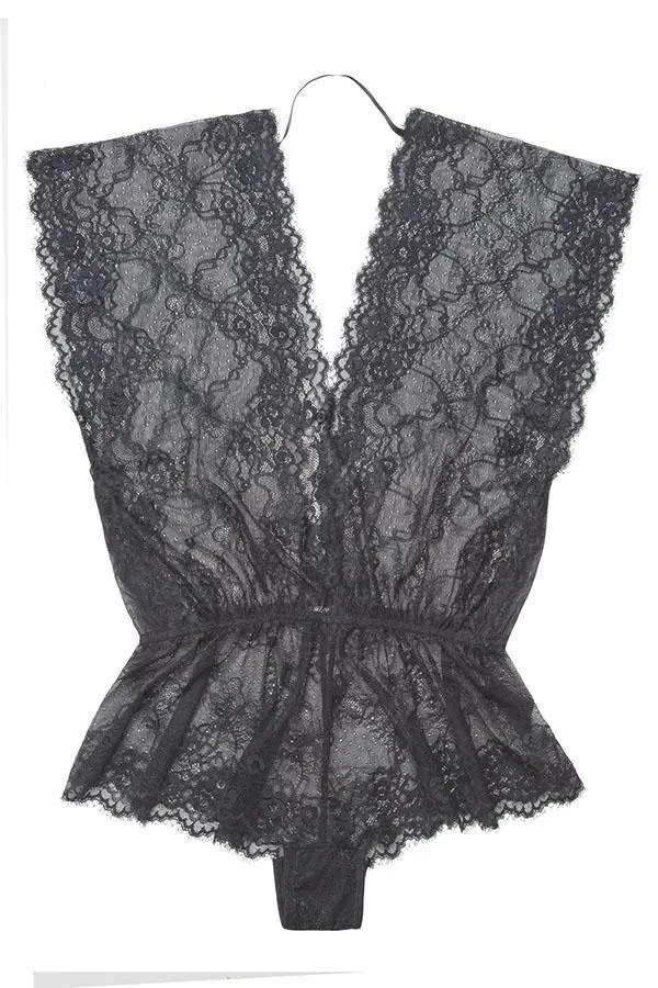 Scalloped Stretch Lace Romper