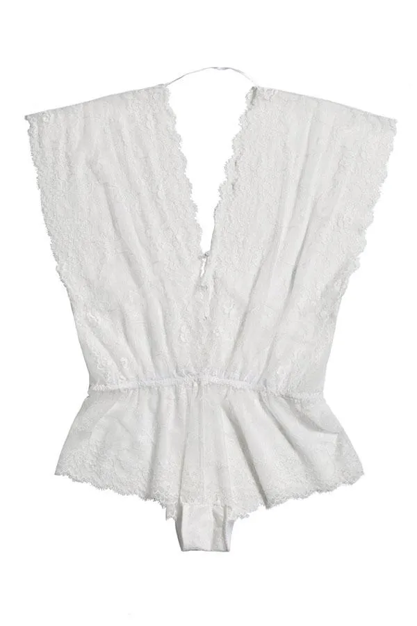 Scalloped Stretch Lace Romper
