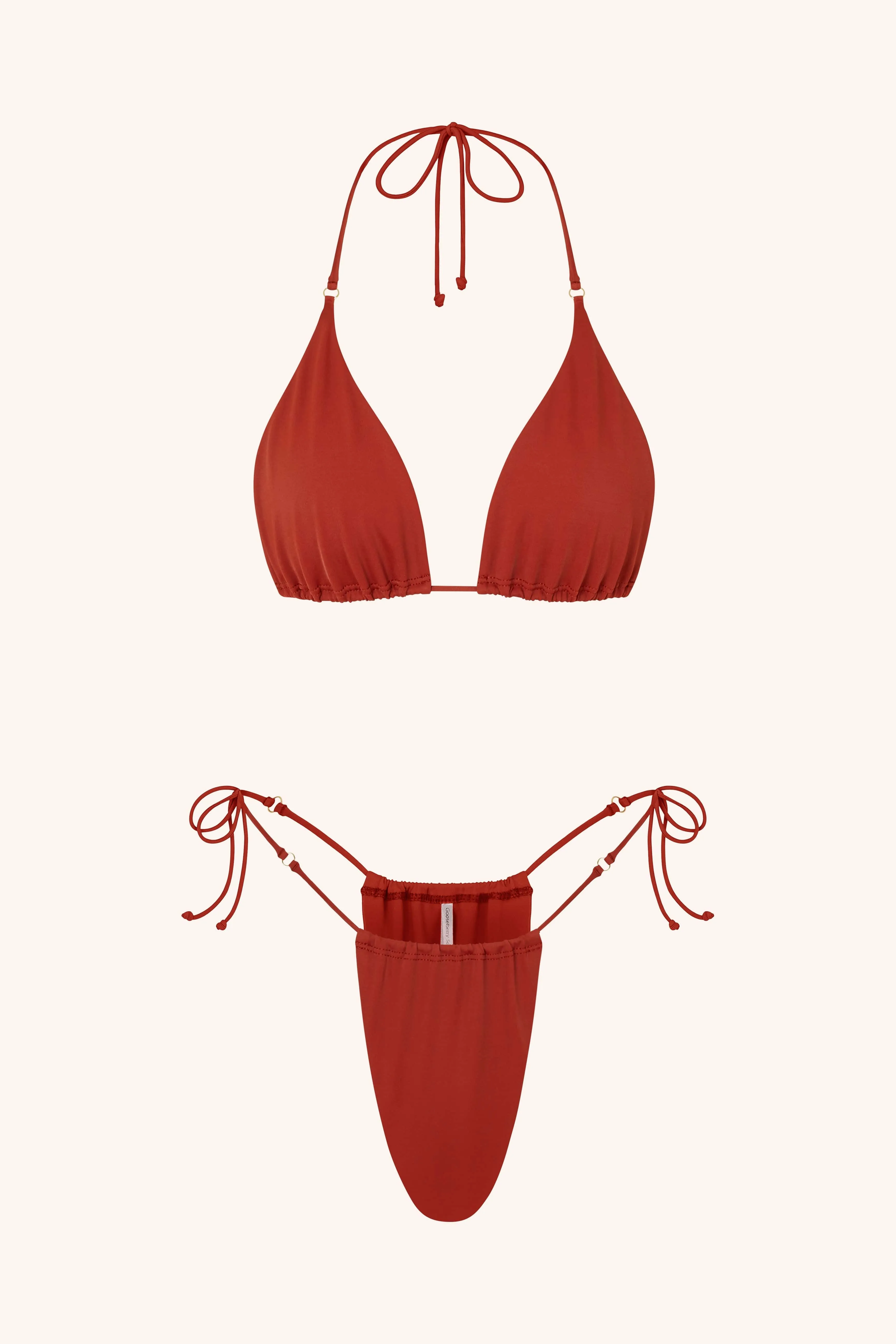 Side Tie Bikini Briefs Plum