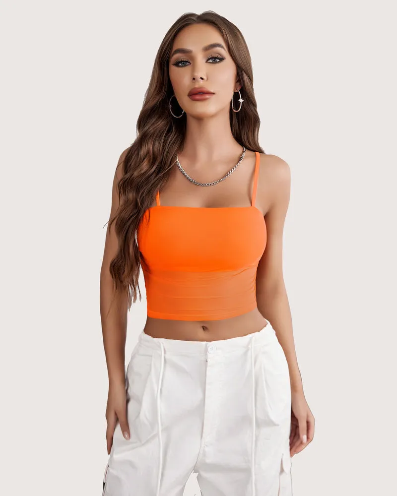 Spaghetti Strap Mesh Tank Top (DE Only)
