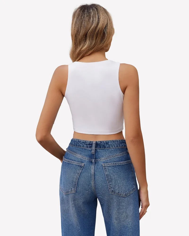 Tank Top Double Lined Crop Tops