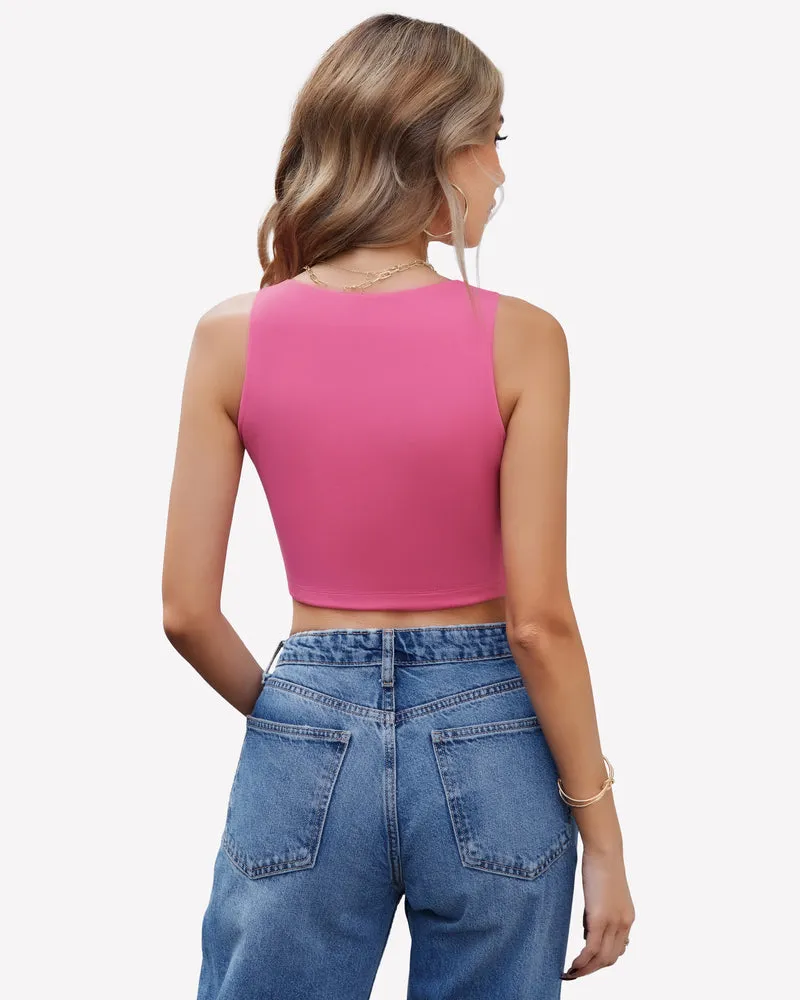 Tank Top Double Lined Crop Tops