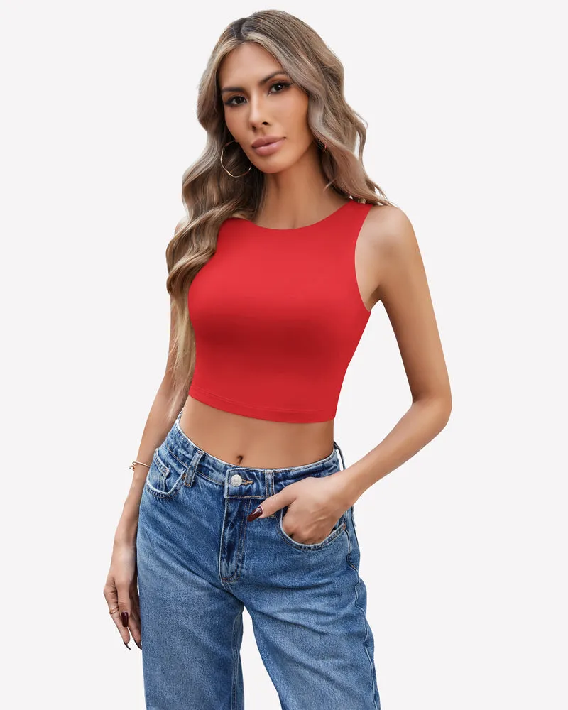 Tank Top Double Lined Crop Tops