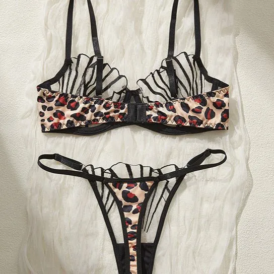 The Virgin Myth Lace Illusion Bra & Thong Set
