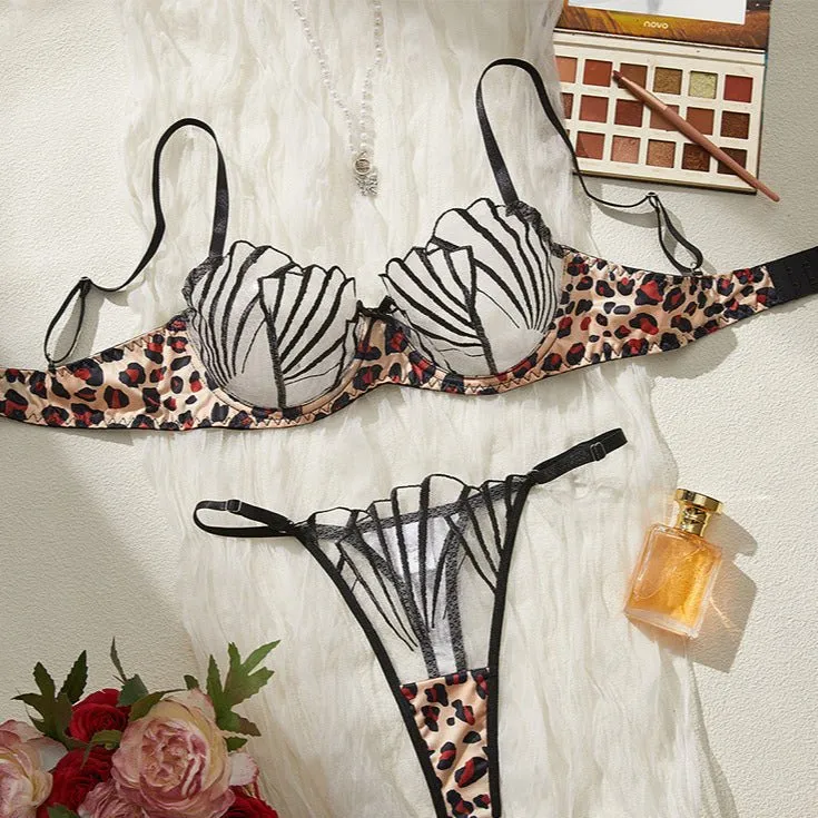 The Virgin Myth Lace Illusion Bra & Thong Set