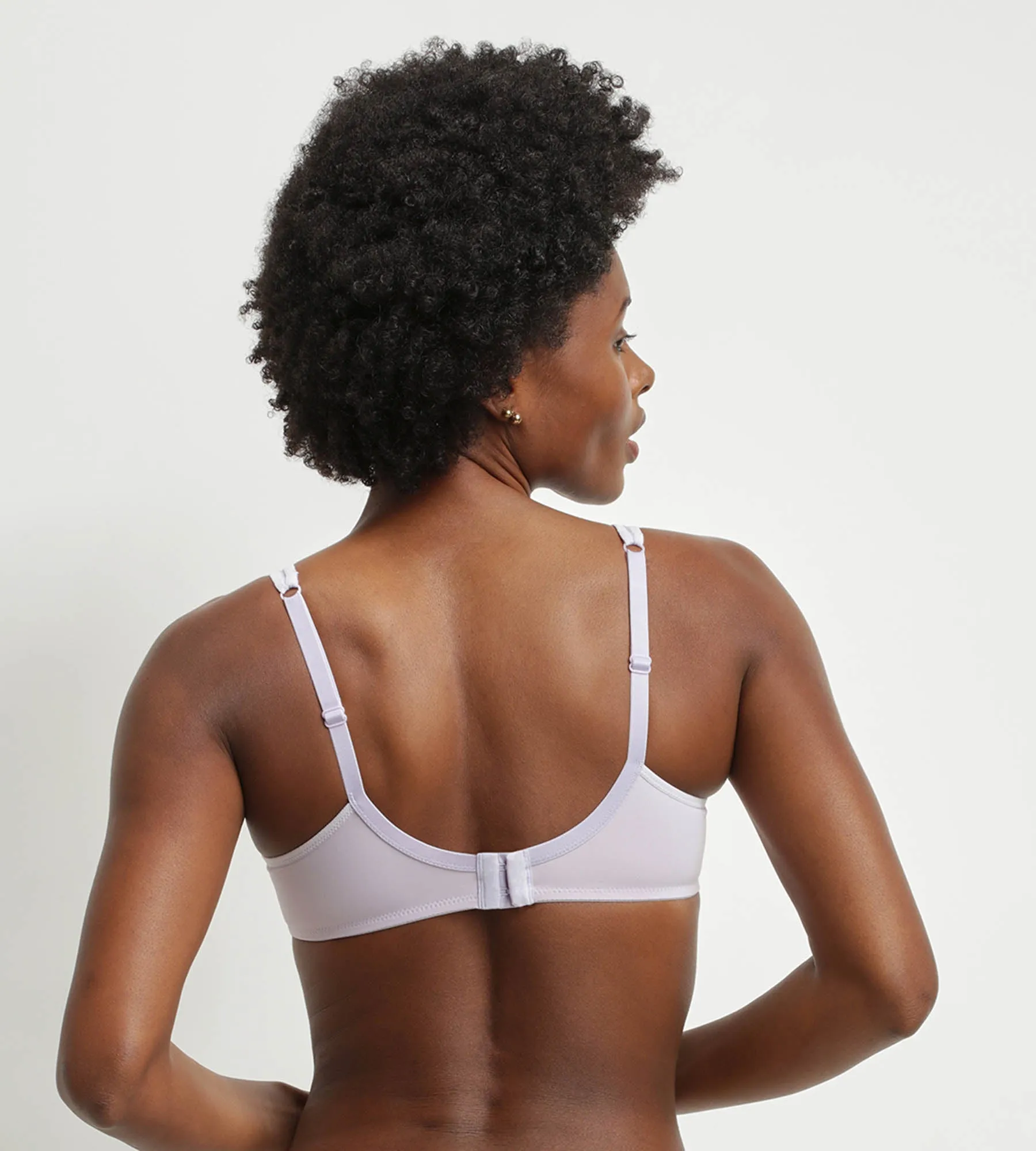 Underwired microfibre and tulle bra Violet Grey Dim Generous