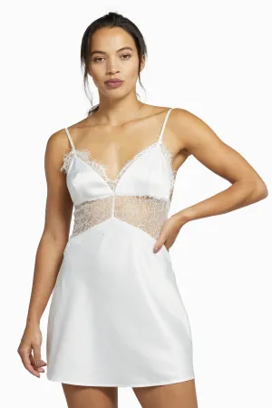 Wolf & Whistle Helena Ivory White Lace Slip Dress
