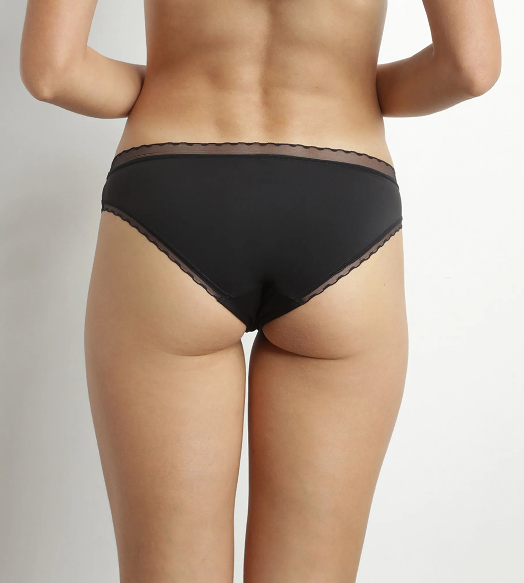 Women's microfiber and tulle briefs Black Dim Daily Confort