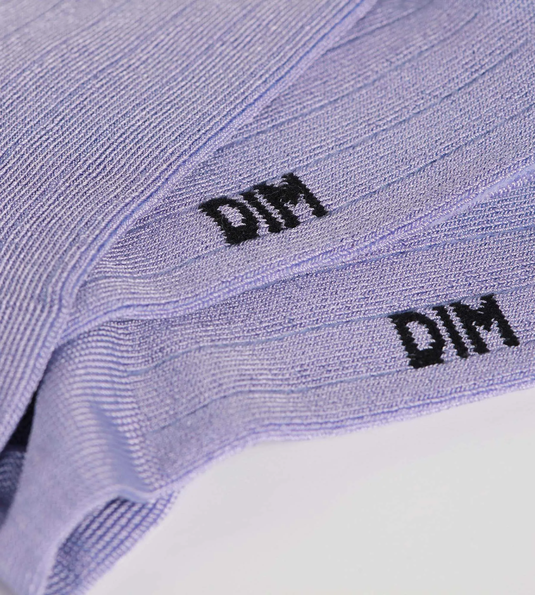 Women's ribbed socks in satin cotton Lila Dim Mode