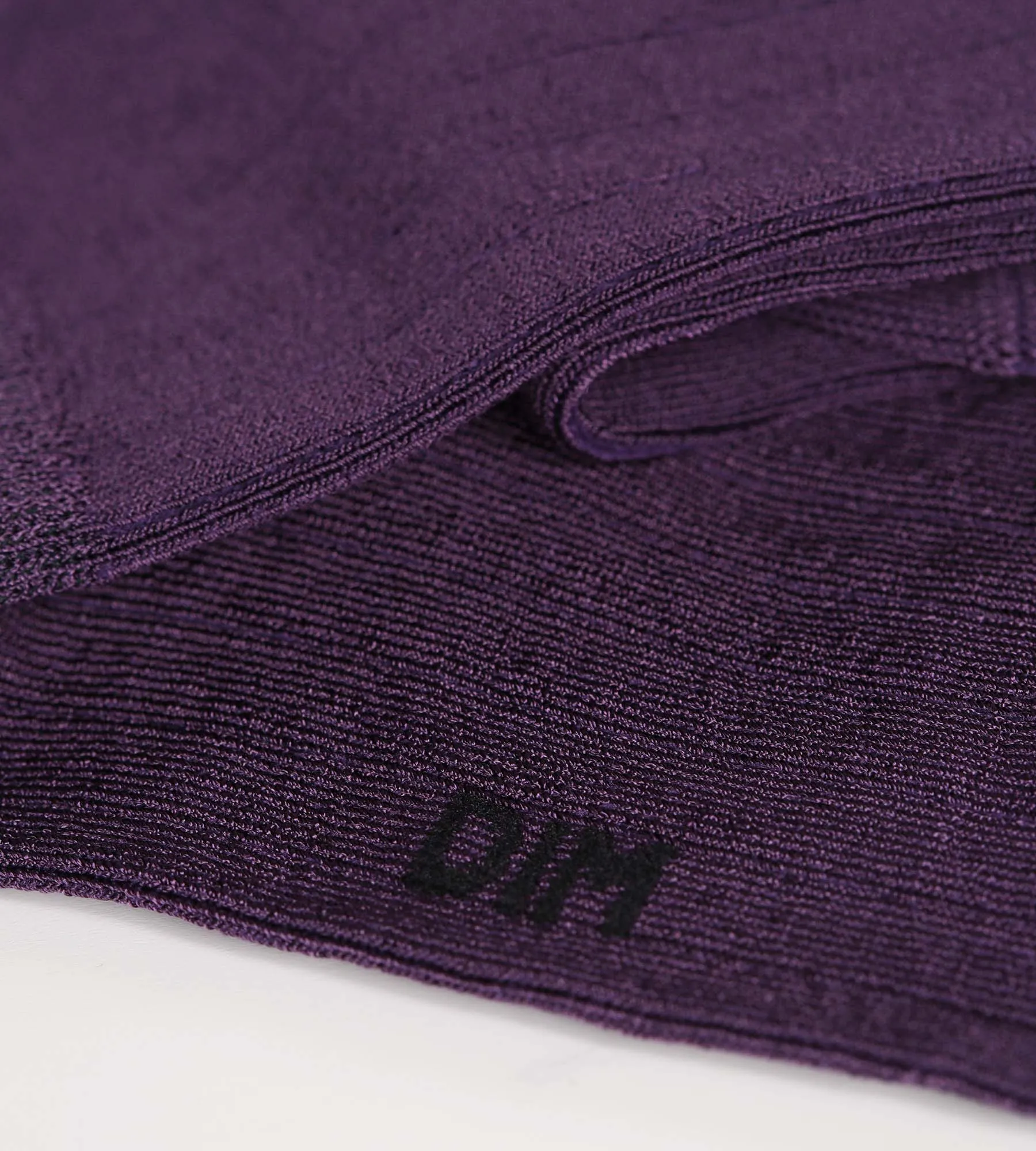 Women's ribbed socks in satin cotton Violet Dim Mode