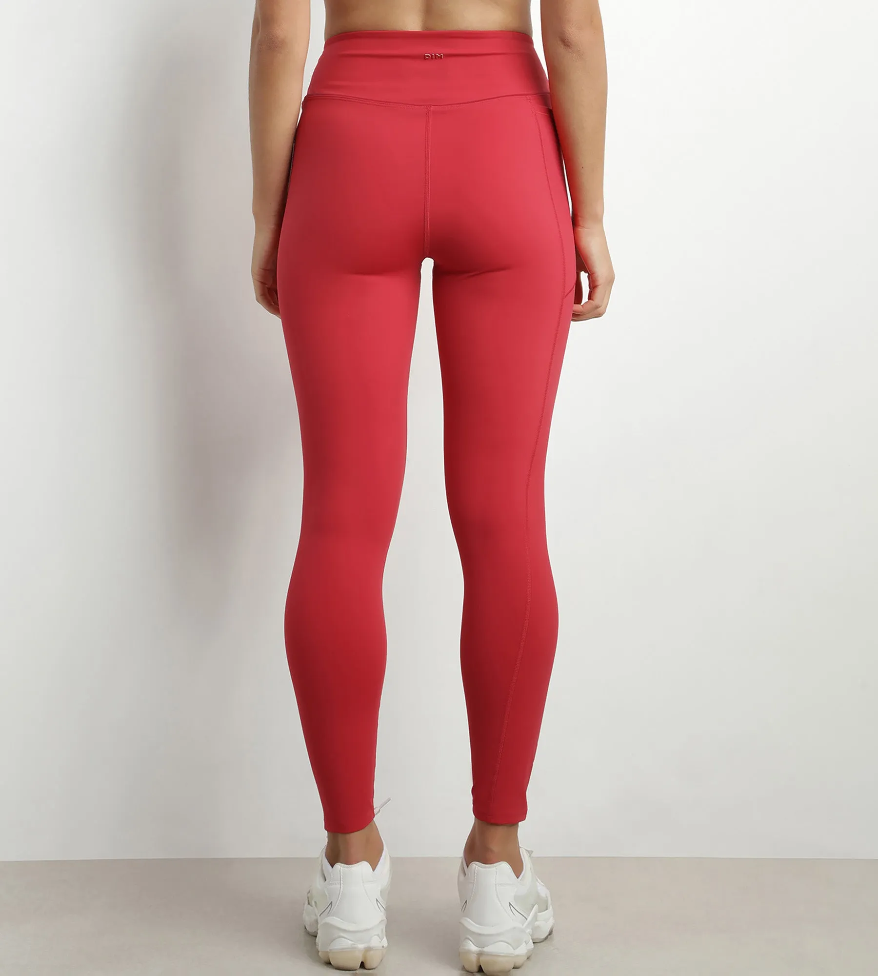 Women's sports leggings in sculpting microfiber Dim Move Red
