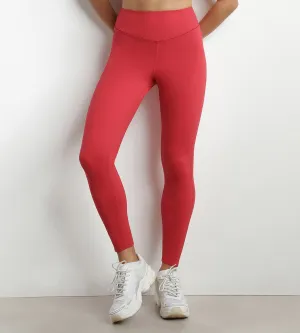Women's sports leggings in sculpting microfiber Dim Move Red